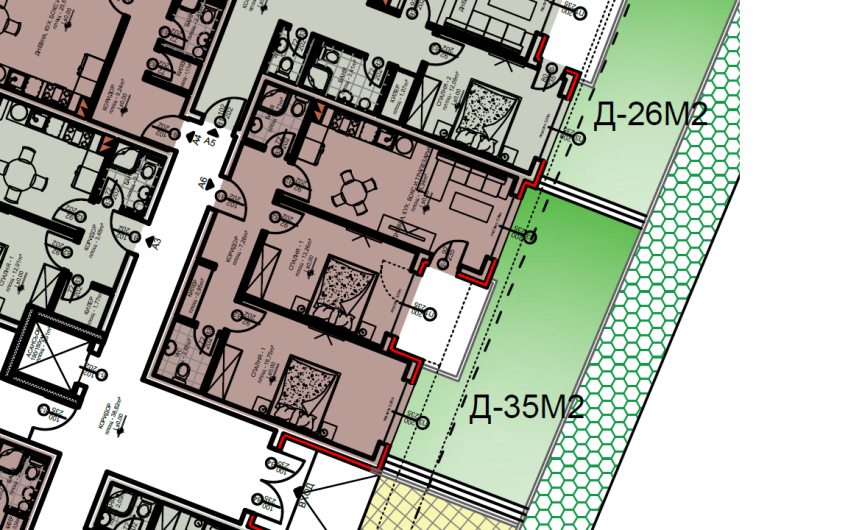 ТРИСТАЕН АПАРТАМЕНТ С ДВОР №6 В ПАНОРАМА ПАРК 2 – КВ. ВОЕВОДСКИ, ХАСКОВО